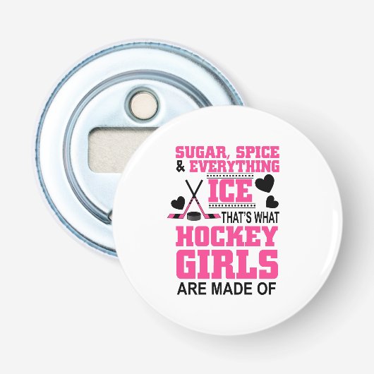 Décapsuleur épices à sucre et tout hockey sur glace filles (Devant)