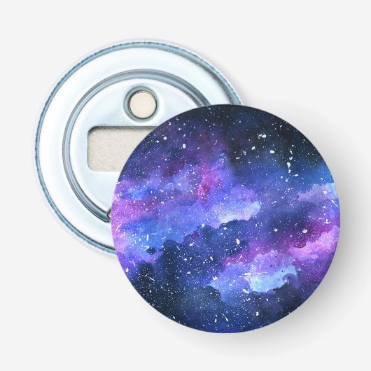Décapsuleur Espace Galaxy Aquarelle à thème Purple Party (Devant)