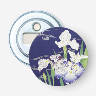 Décapsuleur Estampe d'art Iris japonais vintage de Kogyo Tsuki