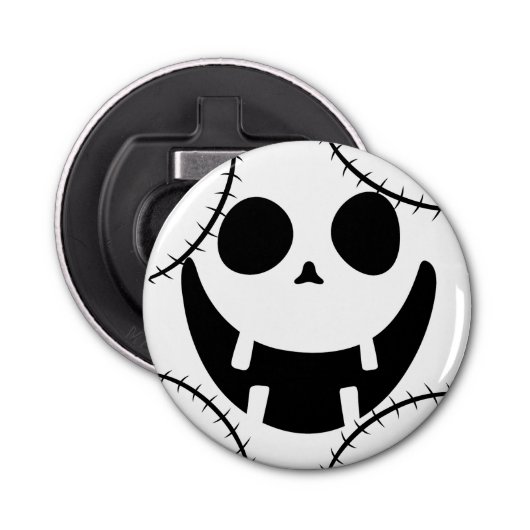 Décapsuleur Face simple de citrouille jack-o-lanterne Hallowee (Devant)