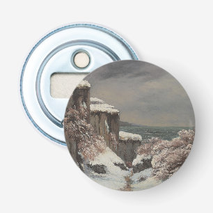 Décapsuleur Falaises au Bord de la Mer sous la Neige - Courbet