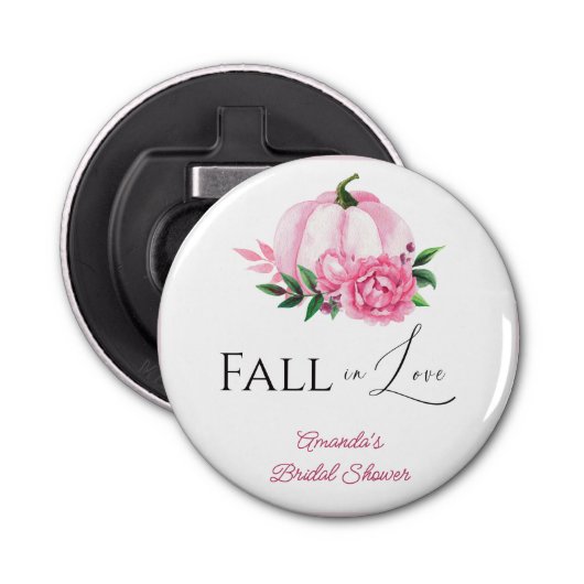 Décapsuleur Fall Love Blush rose Citrouille Fête des mariées r (Devant)