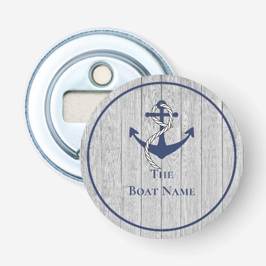 Décapsuleur Famille ou nom de bateau Corde d'ancre de marine (Devant)