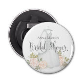 Décapsuleur Faveur de mariage floral rose Blush (Devant)