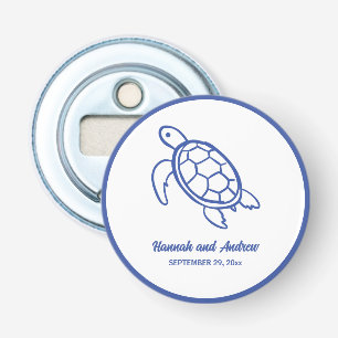 Décapsuleur Faveur de mariage tortue dessinée à la main chic