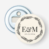 Décapsuleur Favori de mariage bouton personnalisé Couronne de  (Devant)