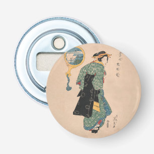Décapsuleur Femme japonaise Kimono : Ukiyo-e Woodblock Imprime