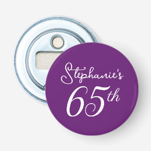 Décapsuleur Fête d'anniversaire élégante Monogramme Violet Aut