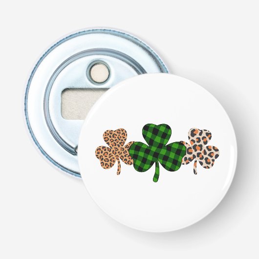 Décapsuleur Fête de la Saint-Patrick Chanceux Irlandais Vert C (Devant)
