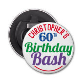 Décapsuleur Fête de l'âge de 60e anniversaire (Devant)