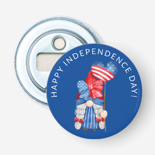 Décapsuleur Fête de l'Indépendance 4 juillet Gnome bleu