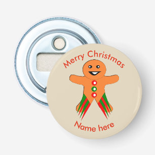 Décapsuleur Fête de Noël Gingerbread Homme Bottle Ouvrir