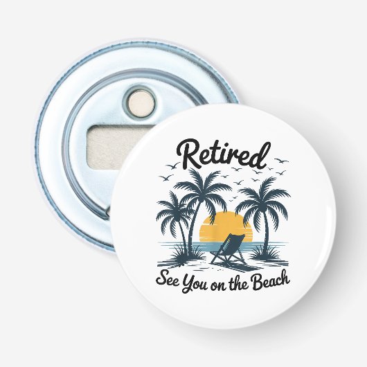 Décapsuleur Fête Été Retraité À Vous Sur La Plage (Devant)