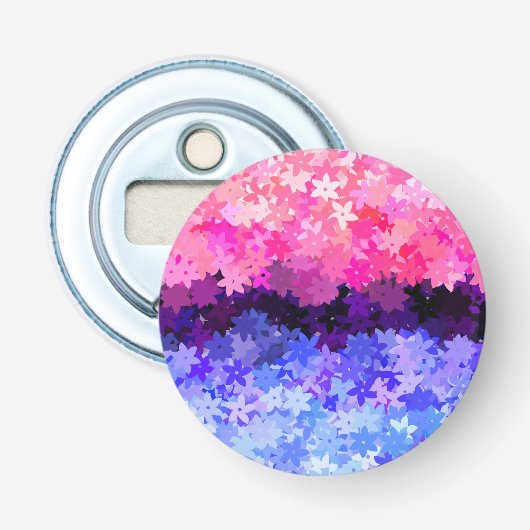 Décapsuleur Fière Omnisexualité Groovy Boho Excentrique Floral (Devant)