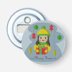 Décapsuleur Fille avec boîte cadeau de Noël