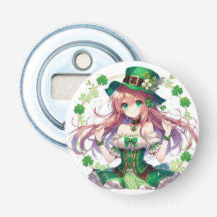 Décapsuleur Fille d'anime de la Saint Patrick's Day