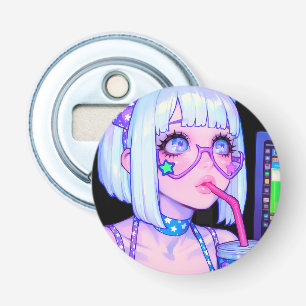 Décapsuleur Fille d'Internet Pastel Star Lunettes