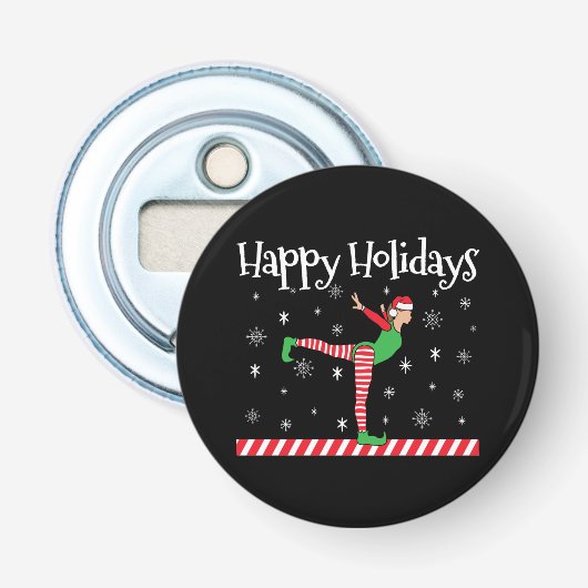 Décapsuleur Filles Gymnastique Elfe de Noël (Devant)