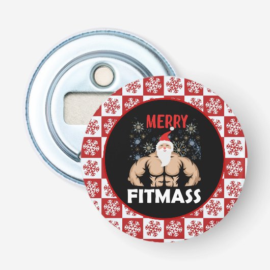 Décapsuleur Fitness amusant Thème Noël Fitmas Trainer Salle de (Devant)