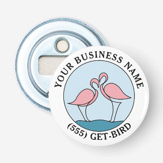 Décapsuleur Flamant rose de votre entreprise Ronde Logo Art Ph
