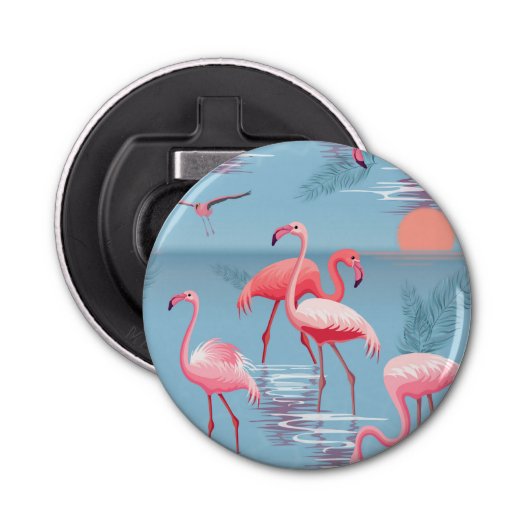 DÉCAPSULEUR FLAMANTS ROSES MOTIF 1 (Devant)