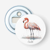 Décapsuleur Flamingo Radiance : Flamant rose aquarelle, person (Devant)