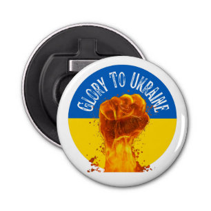 Décapsuleur Flamme Ukraine - Soutien à la résistance au drapea