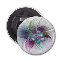 Fleur Abstraite colorée Art moderne floral fractal