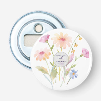 Décapsuleur fleur aquarelle modifiable