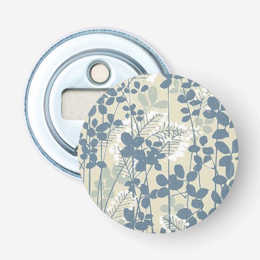 Décapsuleur Fleur de feuille bleue asiatique japonaise (Devant)