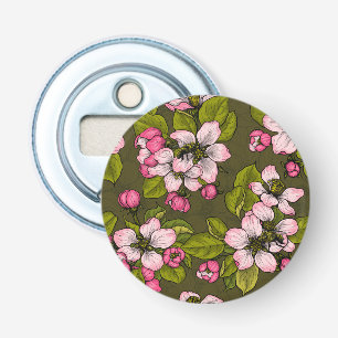 Décapsuleur Fleur de pomme sur vert foncé