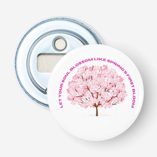 Décapsuleur Fleur de sérénité – Arbre floral rose Art (Devant)