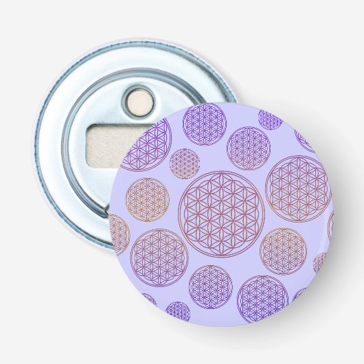 Décapsuleur Fleur de vie / Blume des Lebens - Violet motif (Devant)