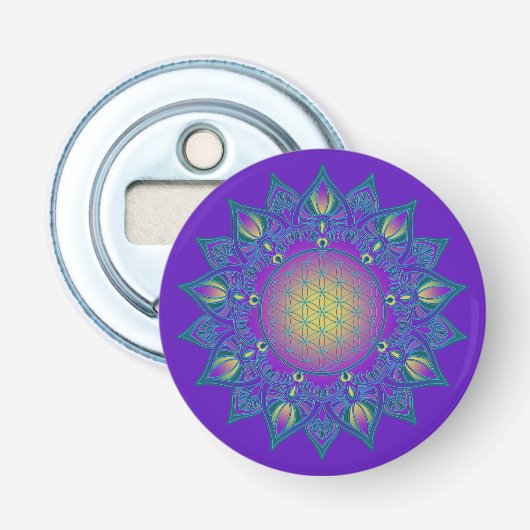 Décapsuleur Fleur De Vie - Mandala Indien 3 (Devant)