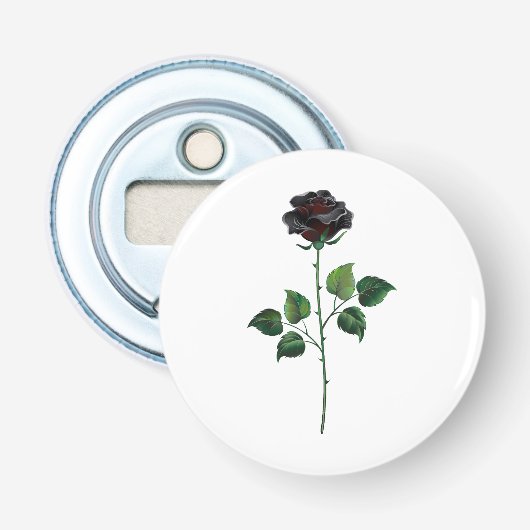 Décapsuleur Fleur rose noire (Devant)
