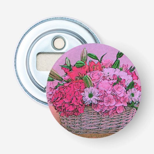 Décapsuleur Fleurit la peinture de panier (Devant)