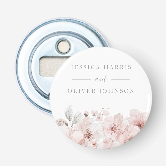 Décapsuleur Fleurs d'Aquarelle Belle Mariage (Devant)