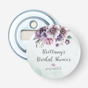 Décapsuleur Fleurs Lavande et Vertes pour Réception de Mariage