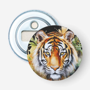 Décapsuleur Fleurs Tiger Pastel Safari Aquarelle Savannah