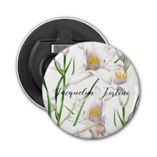 Décapsuleur Floral Elegant Chic Cute Calligraphie Ajouter Nom