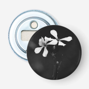 Décapsuleur floral noir et blanc minimal