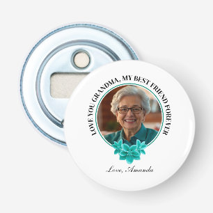 Décapsuleur Flore Turquoise cadre grand-enfant à grand-mère Ph
