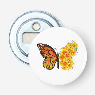 Décapsuleur Flower Butterfly with Yellow California Poppy