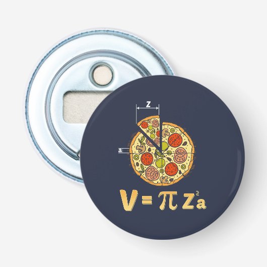 Décapsuleur Formule de pizza pour nerd de maths de la journée  (Devant)