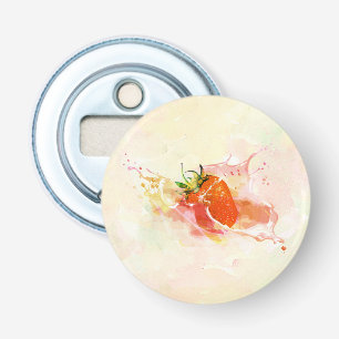 Décapsuleur Fraise Splash ! Aquarelle