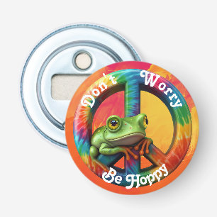 Décapsuleur Frog Hippie personnalisée Paix Coloré Amusant