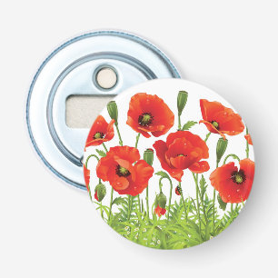 Décapsuleur Frontière horizontale avec le pavot rouge