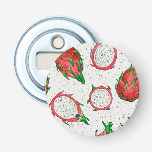 Décapsuleur Fruit de dragon rouge sur blanc