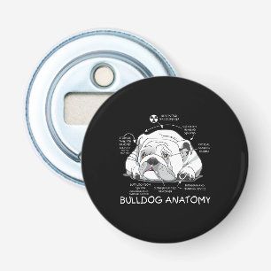 Décapsuleur Funny Cute English Bulldog Anatomie de la biologie