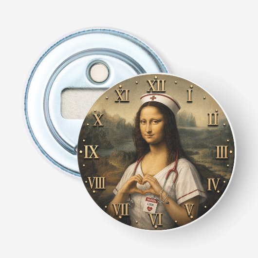 Décapsuleur Funny Mona Lisa Nurse RN & Nursing Office Decor (Devant)